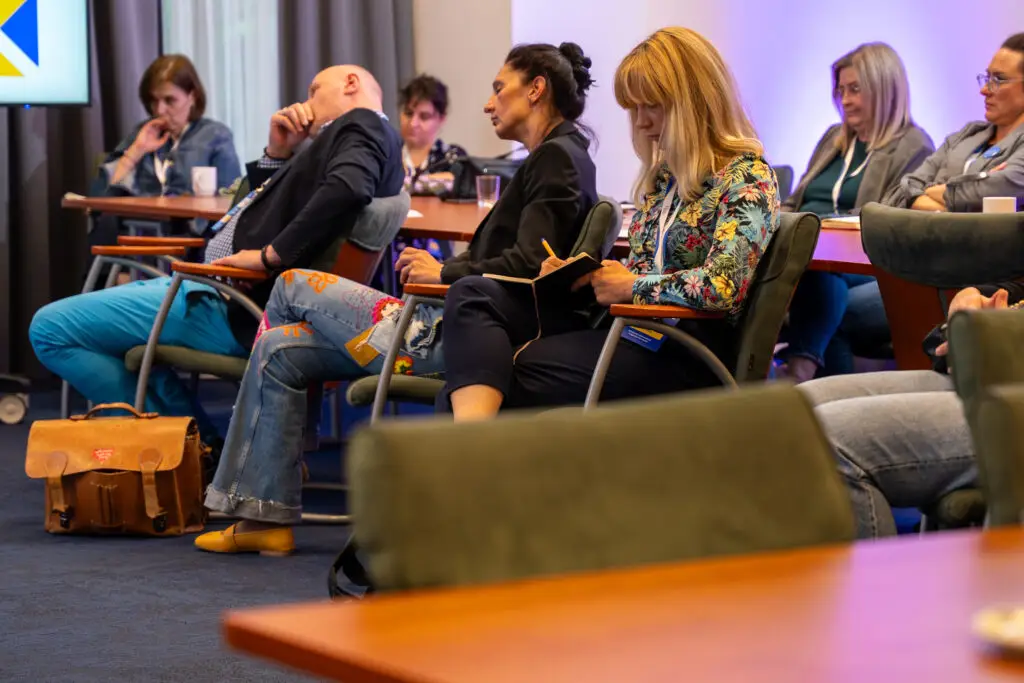 Experts discussing during a think tank meeting